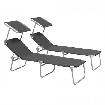 GreyGlide Sun Lounger Pair