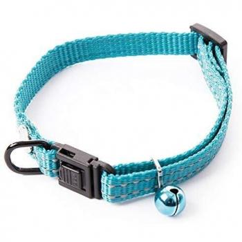 Collier Martin Sellier pour Chat ou Petit Chien en Nylon Haute Qualité avec Coutures Réfléch