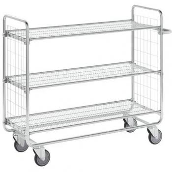 SERIE 100 Gitterwagen von Helge Nyberg – 3 Ebenen, 1380 mm L × 460 mm B × 1120 mm H