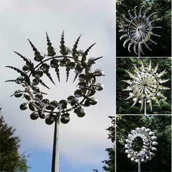 Girador de Viento de Metal Único para Decoración Exterior