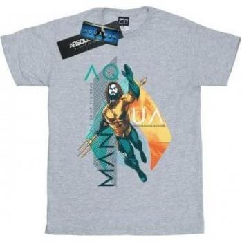 T-shirt noir Aquaman Tropical Icon pour filles
