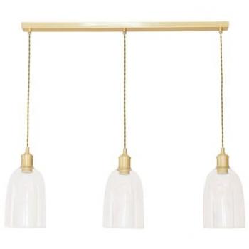 Premium Kira Glass Dome 3‑Drop Bar Diner LED Pendant Lamp