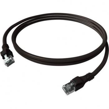 PushPull Cat 6a 1 m Black Dual‑Boot Patch Wire (S/FTP)