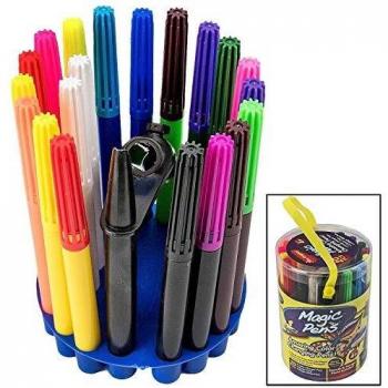 20pcs Kids Blow Pen Magic Color Changing Art Stencil Set