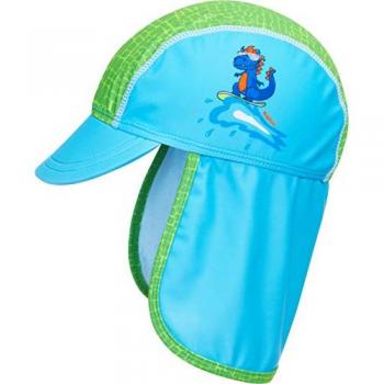 Cappuccio Sole UV Dino Blu-Verde