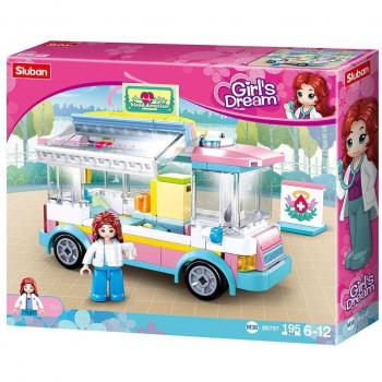 Sluban Girl’s Dream Ambulance – Modèle M38‑B0797 en briques interconnectées