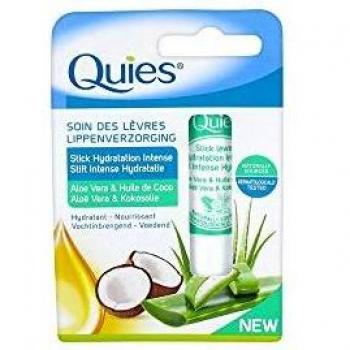 Quies Stick Soin des Lèvres Hydratation Intense avec Extraits d'Aloe Vera et Huile de Coco 4,5g