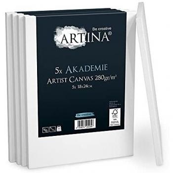 Artina Set de 5 Châssis Entoilés 18x24cm