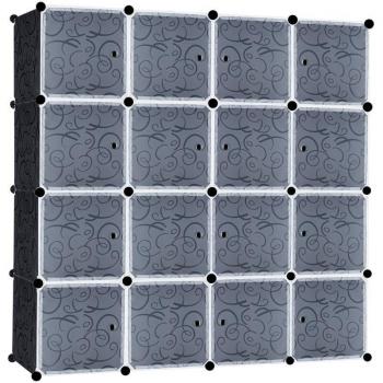 Armadio Combinato Nero 16 Cubi