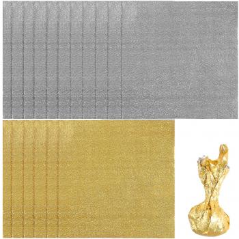 Feuilles d'aluminium dorées pour bonbons 100 unités
