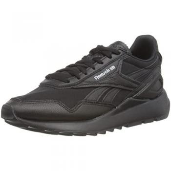 Sneakers Reebok Classic Legacy AZ in pelle, unisex, nere con dettagli giallo acido, taglia 44.5 EU