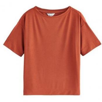 Next Orange N Premium Boxy Modal Top
