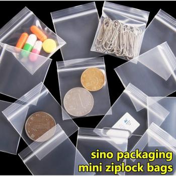 Lot 100 Pochettes à Fermeture Zippée en Plastique