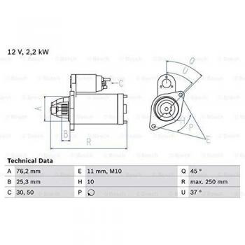 Bosch 0986022450 Motor 12 V
