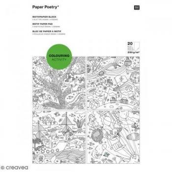 Farbiger Motivpapierblock