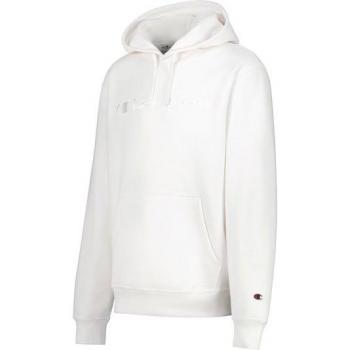 CHAMPION Hoodie mit Label-Stitching in Offwhite, Größe M