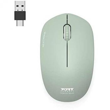 Souris sans fil compacte silencieuse Olive 2.4 GHz avec Dongle USB-C & USB-A