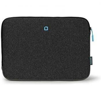 Dicota Skin Case Flow, Laptop/Notebook/Tablet Hülle, Neopren-Laptoptasche, Elastisch, Grau/Grün, für Laptops 13-14.1“