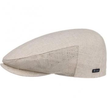 Beige Flatcap mit Netzeinsatz