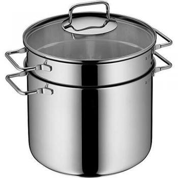 WMF Nudeltopf 24 cm mit Glasdeckel, Cromargan® Edelstahl rostfrei 18/10