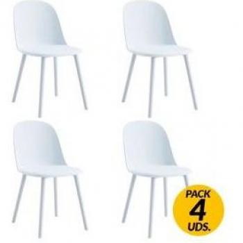 Sillas Multiusos Margaret Pack de 4 Blancas