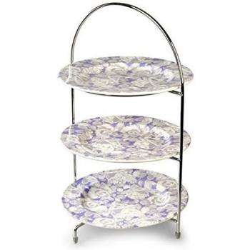 Vintage Grace 25cm Plate Trio for Utopia Chrome 43cm Three‑Tier Stand