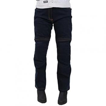 NERVE Motorradhose Ata Damen Jeans, Dunkelblau, Größe 40