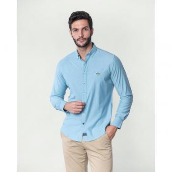 Camisa oxford azul claro para hombre