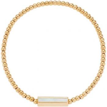 Armband Leonardo „Pilea“ – Edelstahl-Polyurethan, weiß (Perlmutt) – B2B Gravur 023255/023256