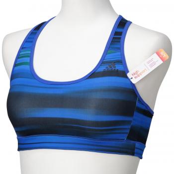 Adidas Damen Racerback BH A/B – Schwarz/Blue (XS)