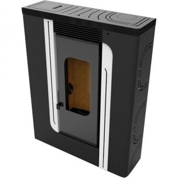 Fm Poêle à granulés BP-300K 9,5kW Noir-Blanc
