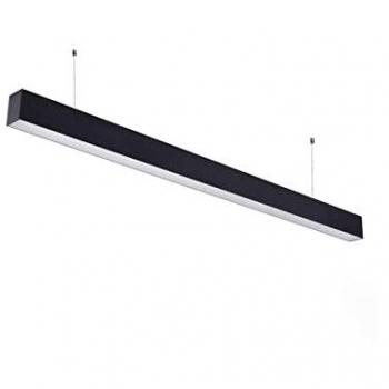 Réglette LED Fine Noire Suspendue 40W Linkable 1200 mm Noir Éclat 4000K