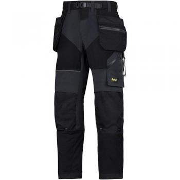 Snickers 6902 Mens Flexiwork Work Holster Pocket Trousers Regular Fit Black