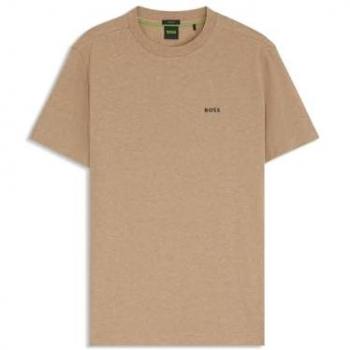 BOSS Basic T-Shirt Herren 50506373 – Braun M – Kurzarm Baumwolle