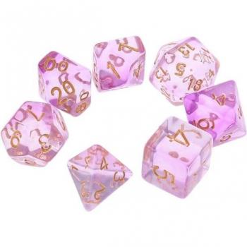 7er Set farbige transparente Würfel für D&D