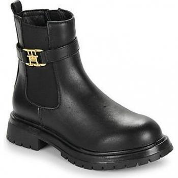 Chelseaboots TOMMY HILFIGER Gr. 35, schwarz Kinder Schuhe Bikerboots