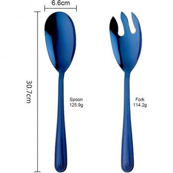 Juegos de 2 Platos: Tenedor y Cuchara para Servir Ensaladas