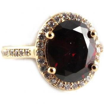 Bague Sissi Plaqué Or Rouge