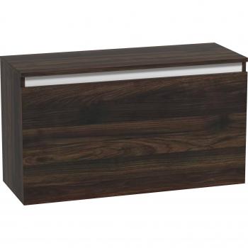 HOMCOM Wandhängender Nachtstand aus Holz – schlankes Design, 80×30×45 cm, Nussbaum