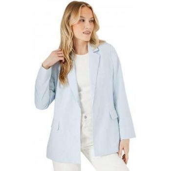 Linen‑Inspired Boyfriend Jacket – Dorothy Perkins 10 UK Blue