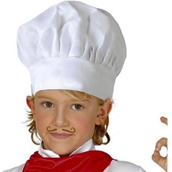 Cappello da cuoco per bambini in tessuto bianco
