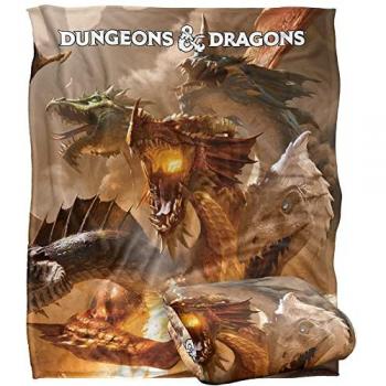 Tiamat Fantasy Dragon Comfort Blanket – 152 × 127 cm, White (Hasbro)