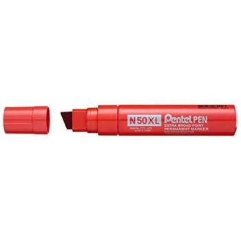 Pentel N50XL Jumbo Red Permanent Marker Pack of 6 with Chisel Tip