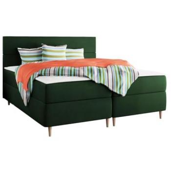 Cama Doble Verde Memphis 135, Con Somier Incluido