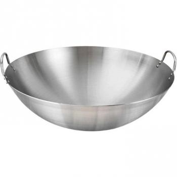 Traditional Handmade Stainless Steel Wok 30/32cm