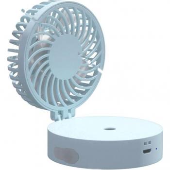 Mini ventilador con humidificador USB y luz nocturna para uso portátil