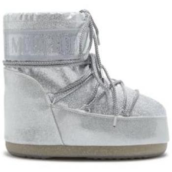 Moonboot Damenstiefel Icon Low Glitter Silberfarben