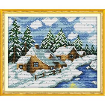 Charming Winter House Needlework Kit