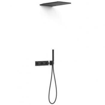 Kit B-System Douche Thermostatique Encastré Noir Mat
