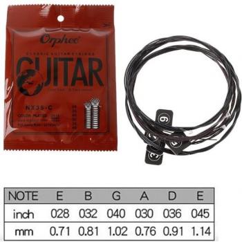 Orphee NX35-C 6pcs Classical Guitar Strings Nylon Core Steel Plated